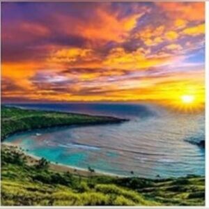 Vibrant Sunset Beach Diamond Painting